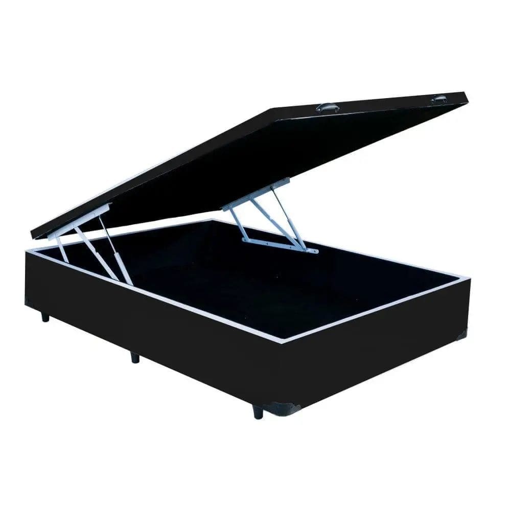 Base Box Baú Universal Casal 43x188x138 Cor Preto