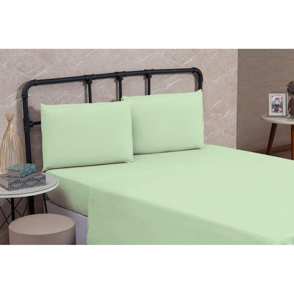 Kit Jogo Cama Casal Linha Gold Percal 200 Fios 04 Peças