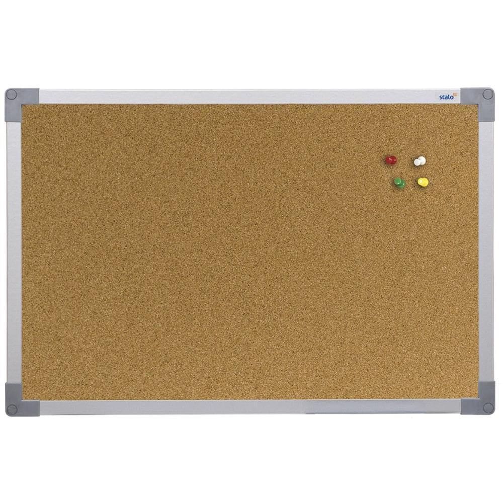Quadro Aviso Moldura Aluminio Cortica Aparente 060X040Cm