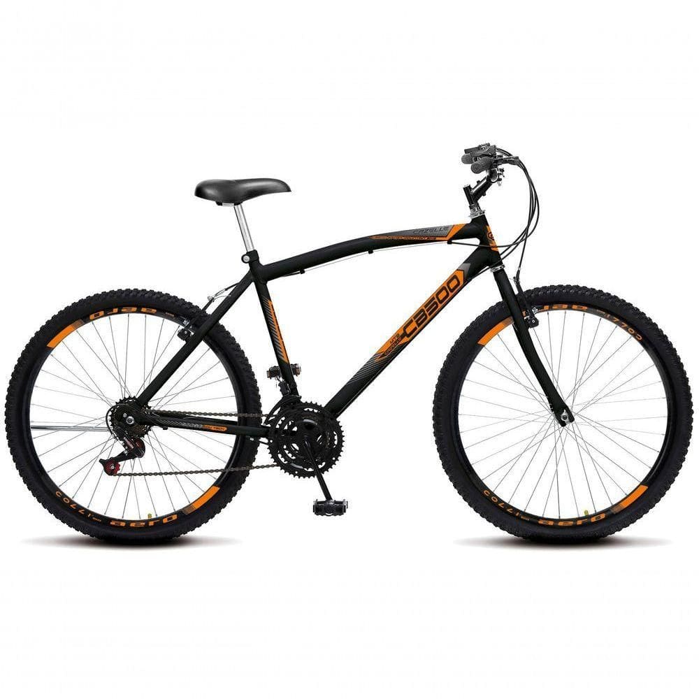 Bicicleta Cazelle Cb 500, Aro 26 Comum Natural, 36 Raias, 18 Marchas, Freios V-brake E Suporte De Guidão Down Hill Colli