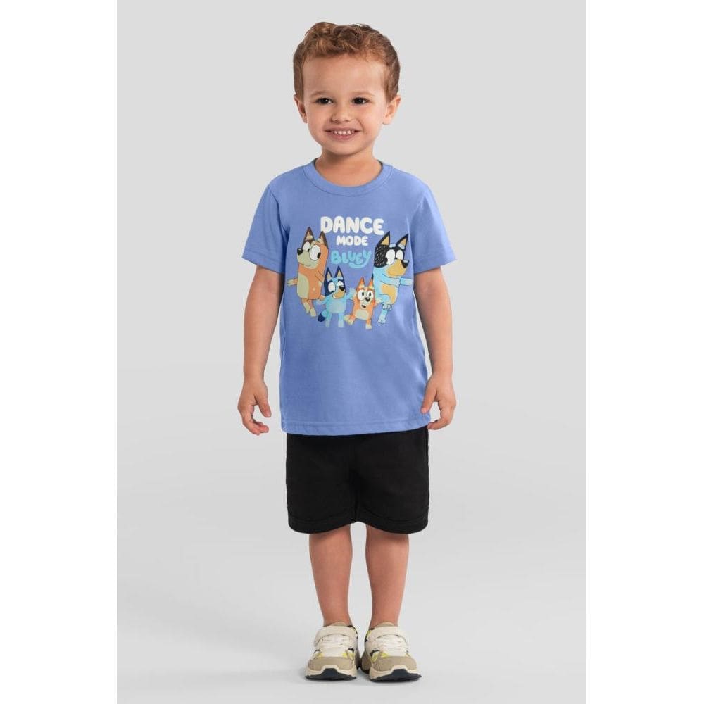 Camiseta infantil menino da Bluey em puff Brandili