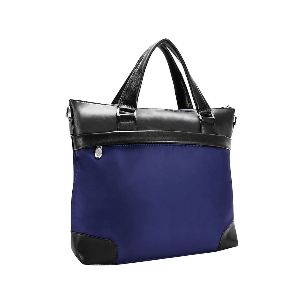 Maleta para laptop McKlein N Series 15” em couro de nylon azul marinho