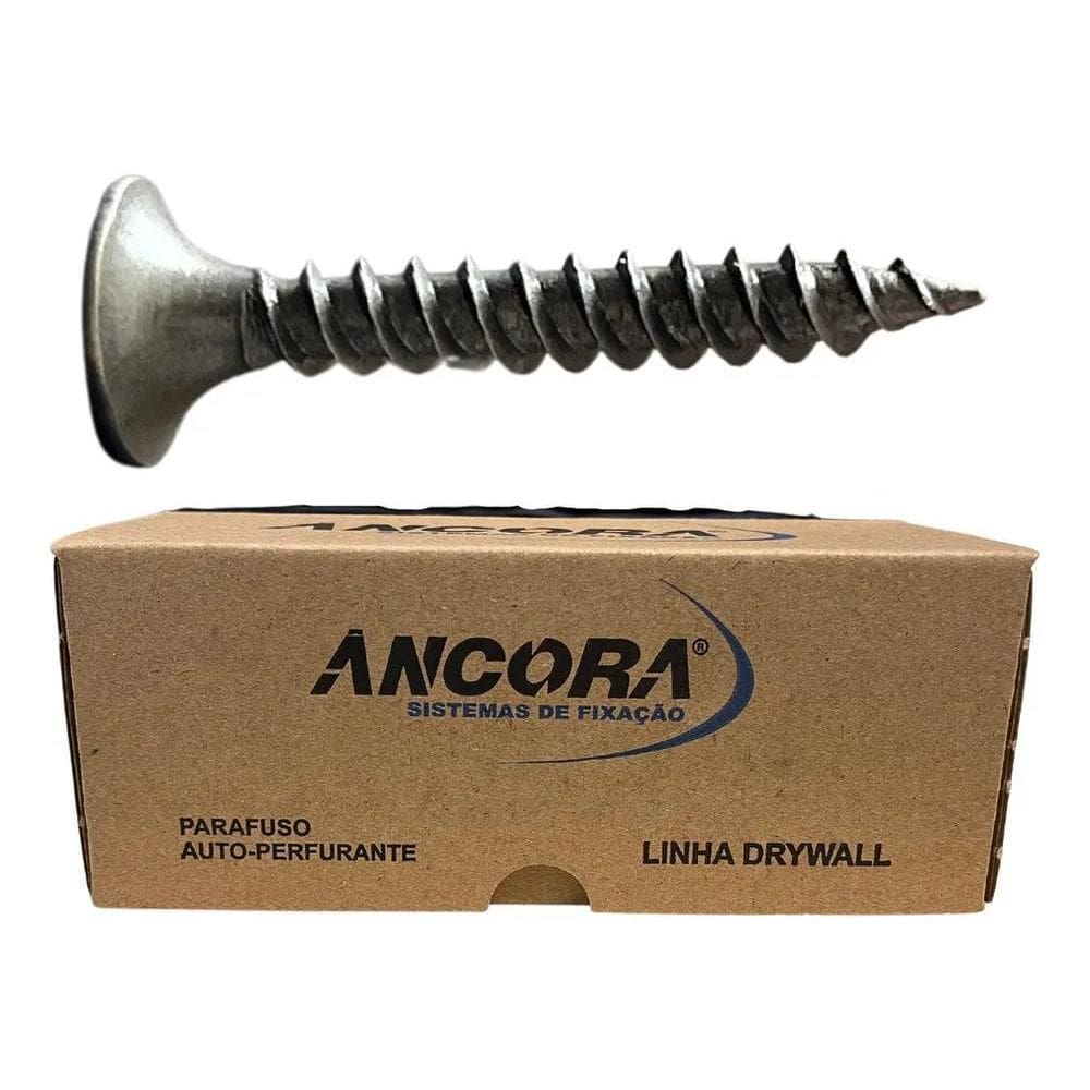 10X Parafuso Drywall Gesso Gn25 3,5X25Mm Agulha 1000Un Anco