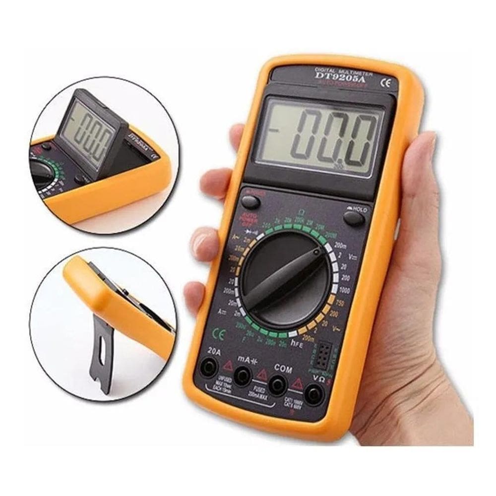 10X Multimetro Digital Profissional 9205 Com Capacimetro  Of