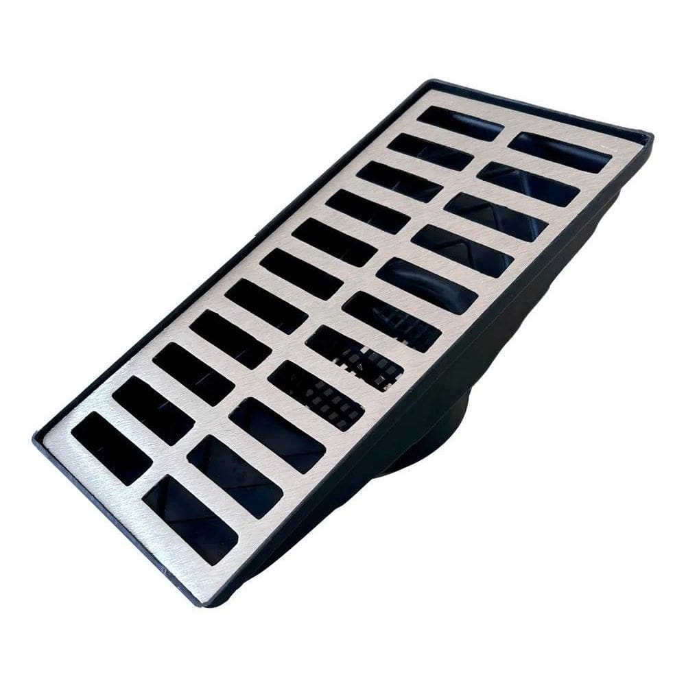 10X Ralo Grelha Pluvial 15X30Cm Alumínio Cx Coletora Saída