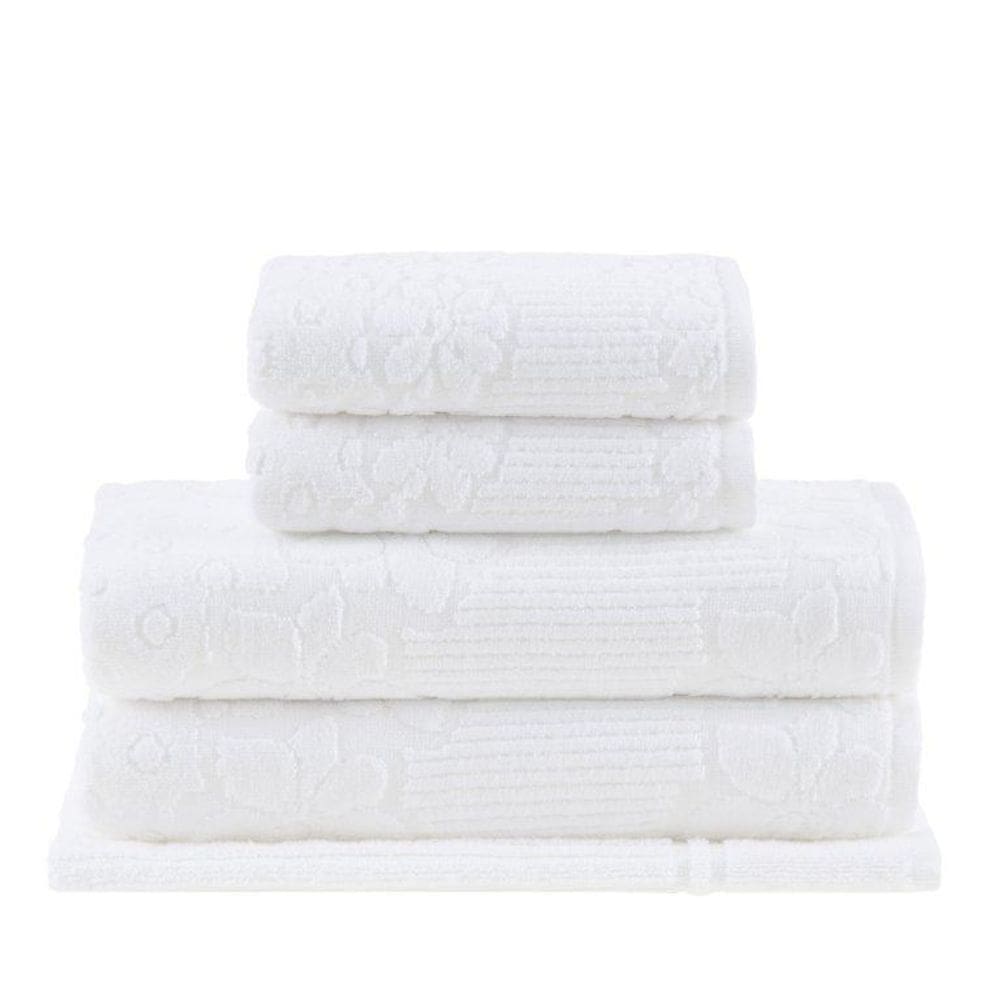 Jogo De Toalhas Buddemeyer Lollipop Banho 5 Peças Branco