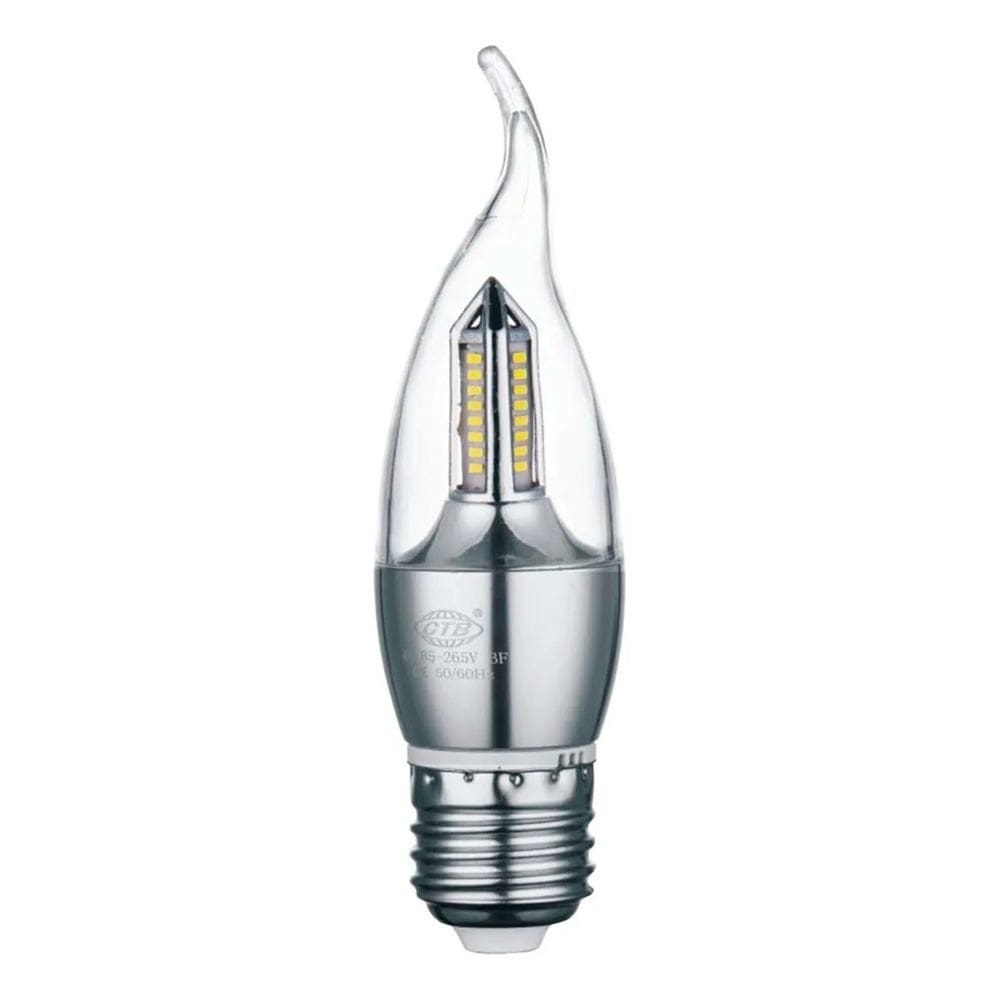 10X Lâmpada Led Vela 4W Chama E27 Branco Frio Branco Quente