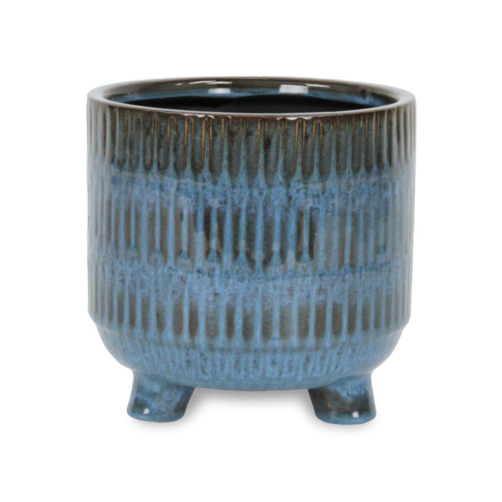 Vaso grande de cerâmica azul Planter Cheung Victrola