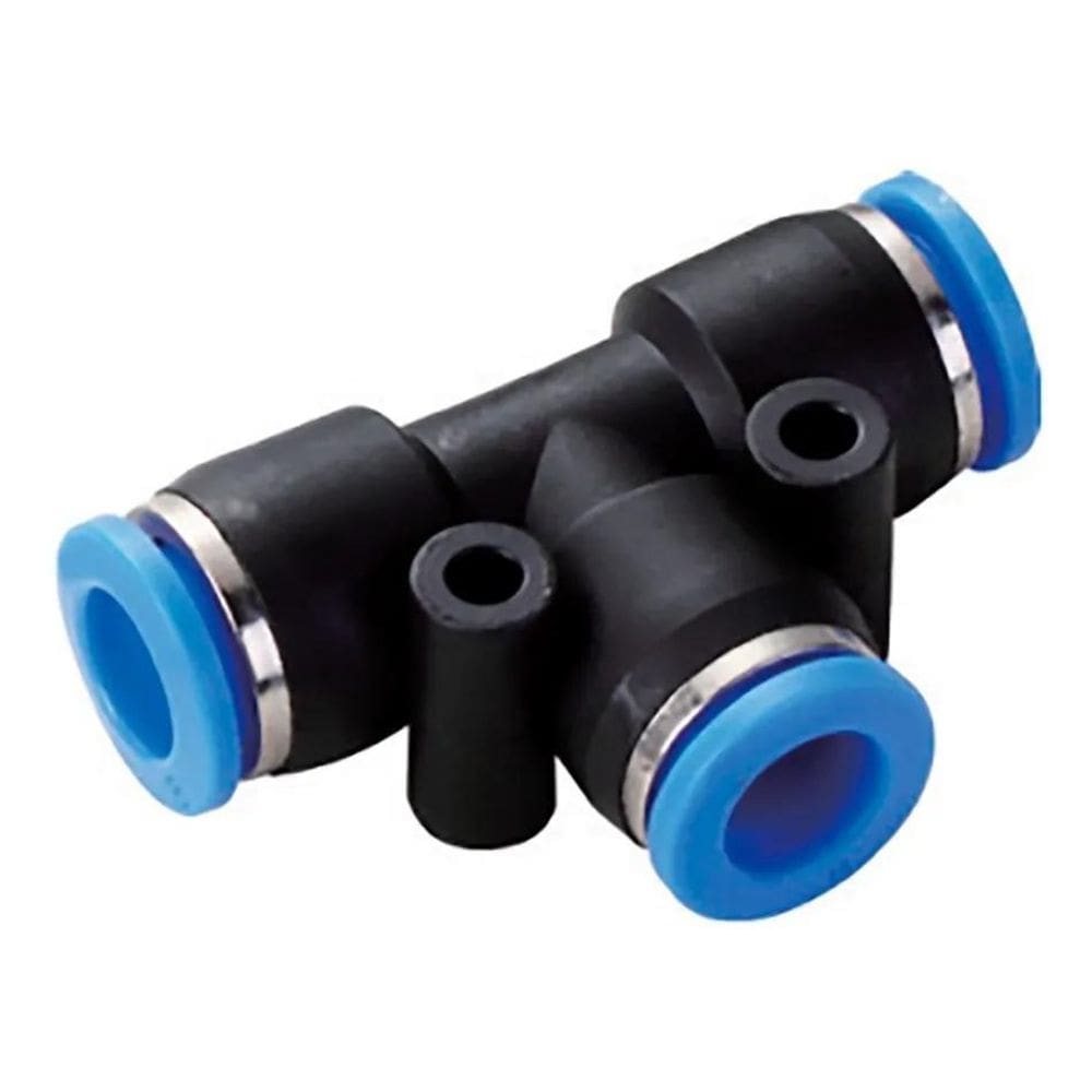 10X 10 Un Conexão União Tee Plástica 6Mm Pneumática Instant