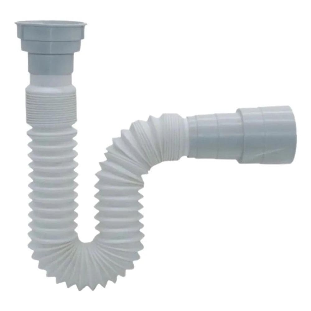 10X Sifão Sanfonado Ajustável Tubo Multiuso Universal 66Cm