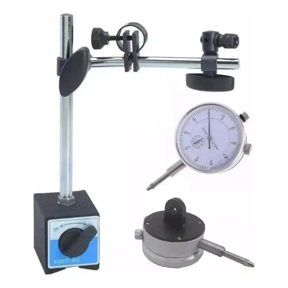 10X Base Magnética 60K Articulada C Suporte + Relógio Compa