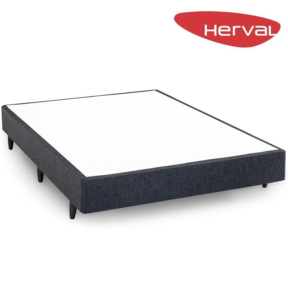 Base Cama Box Casal Herval Forli 20x138x188 cm, Chumbo