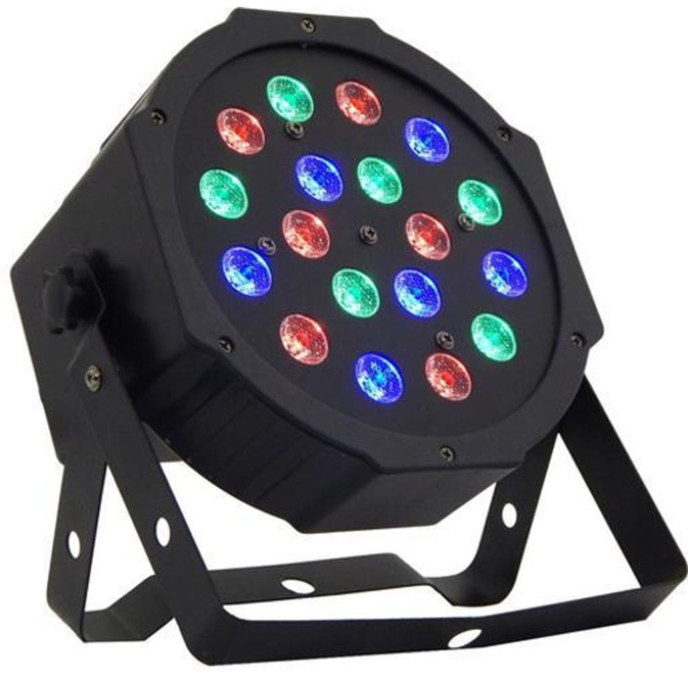 Kit 4 Refletor 18 Leds De 1W Dmx Digtal Slim Skf181 Infinity
