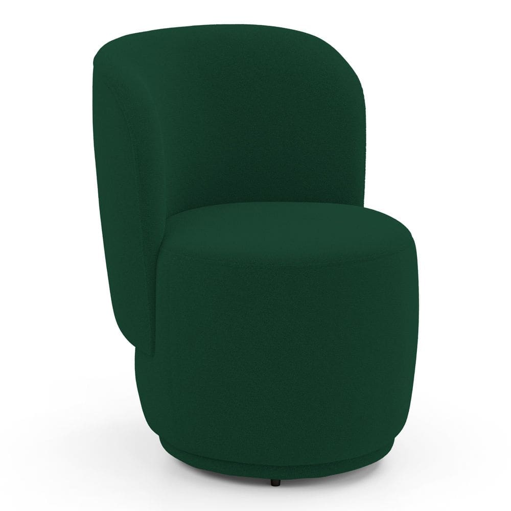 Poltrona Orgânica Decorativa Living Molly Bouclê Verde - Abmaza