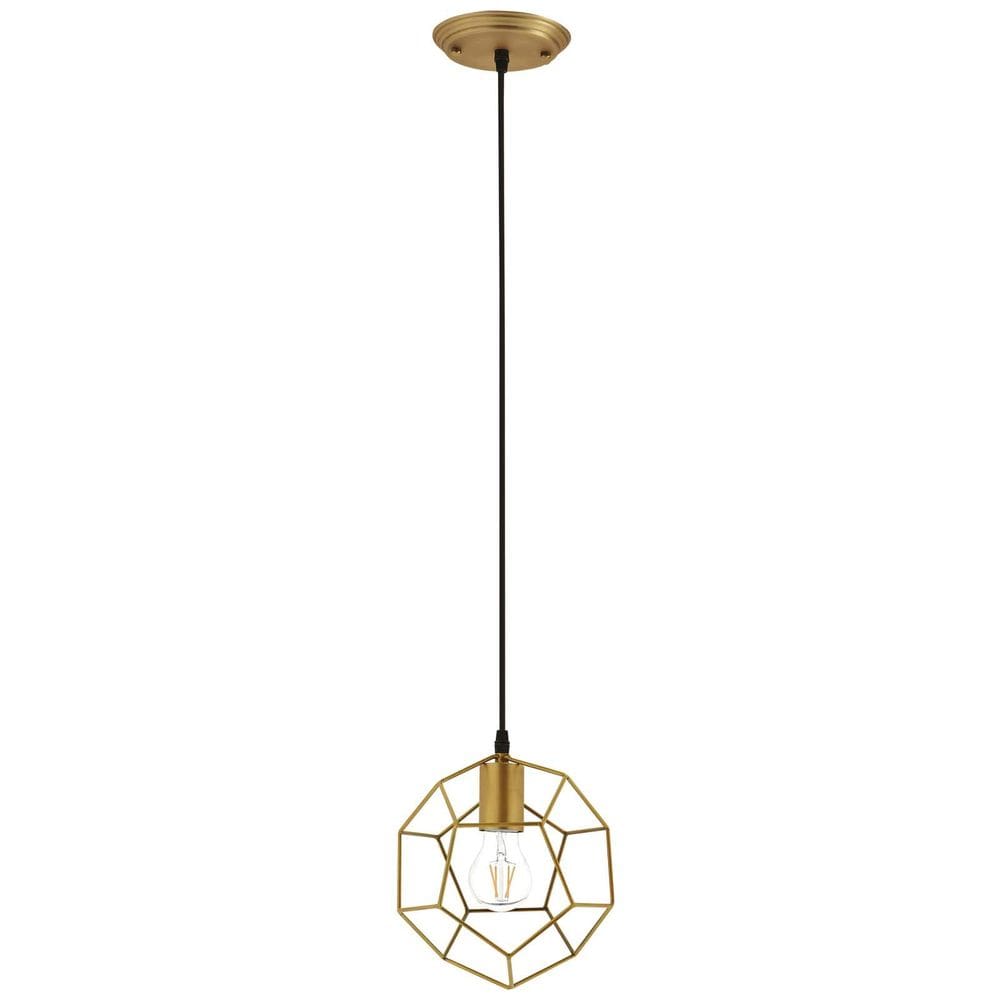 Luminária: pendente geométrico Modway Pique Rose Gold 22x22x191 cm