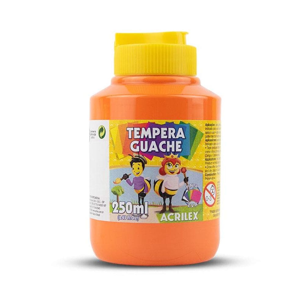 Tinta guache Laranja 250ml 517 Acrilex