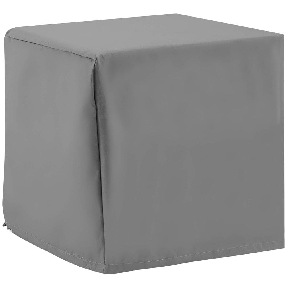 Tampa de mesa lateral de pátio Crosley Furniture impermeável cinza