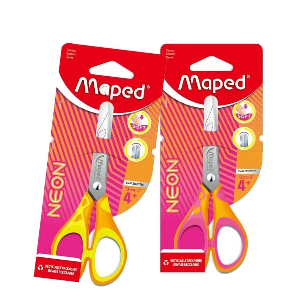 Tesoura escolar Essentials Soft Neon 13cm 464400 - Maped
