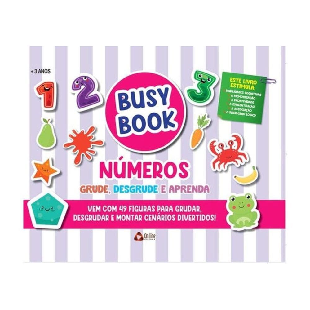 Busy Book Números Grude, Desgrude E Aprenda