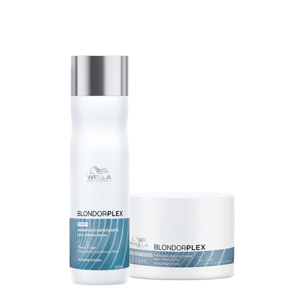 Kit Wella Professionals BlondorPlex Shampoo Máscara (2 produtos)