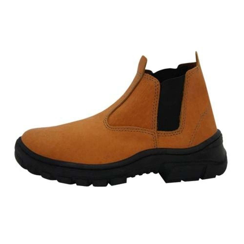 Botina Agro Elástico Couro Vaqueta N° 37 - Solado Pu Antiderrapante