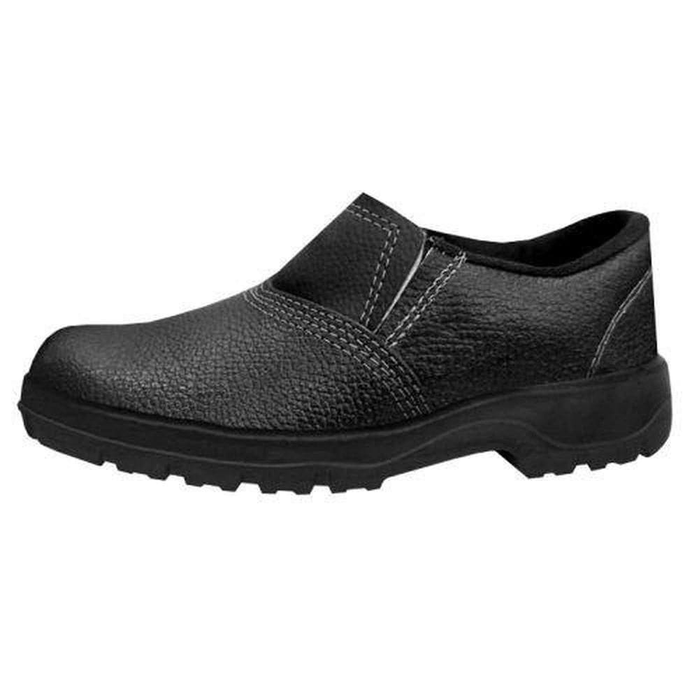 Botina Couro Preta Nº 41 Com Solado Pu E Elástico - Imbiseg