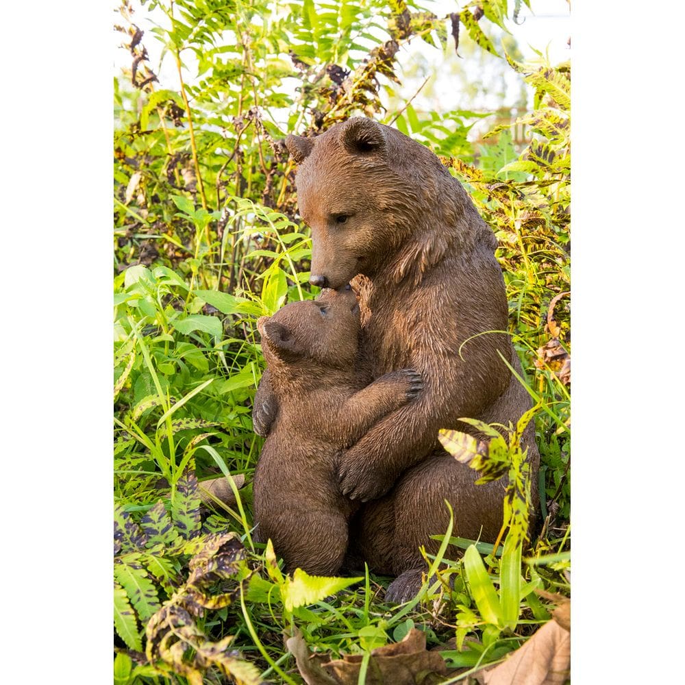 Estátua de mãe e bebê urso da Sculpture Hi-Line Gift Ltd.