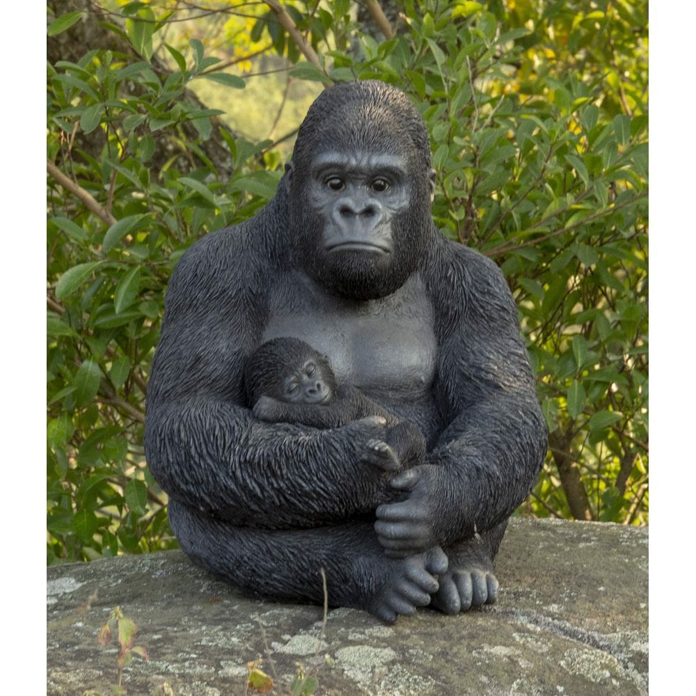 Figura de acción Hi-Line Gift Ltd Gorilla sentado con bebé, negro