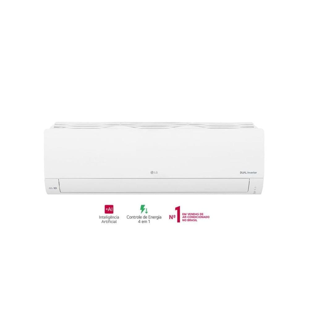 Ar-Condicionado LG Dual Inverter Compact +AI 9.000 BTU Quente/Frio 220V