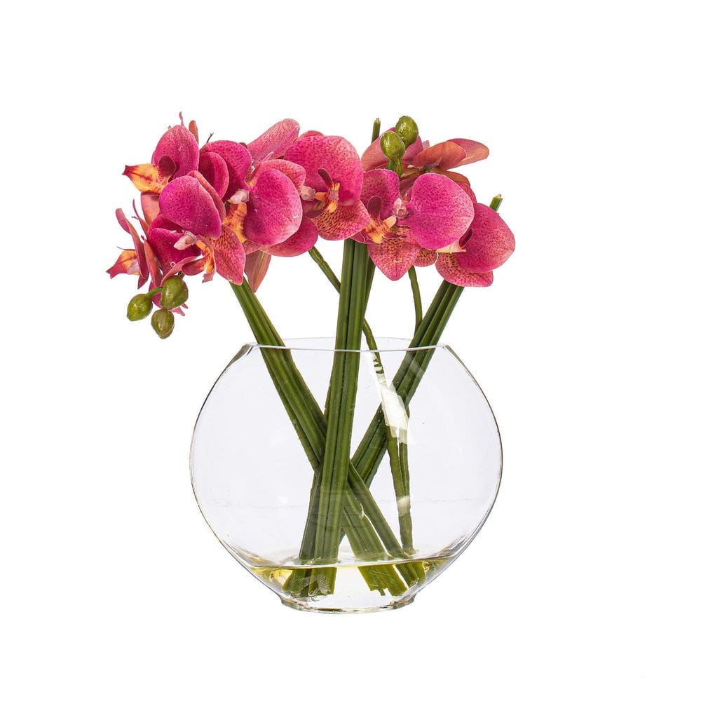Vaso floral diário Vickerman com orquídeas rosa