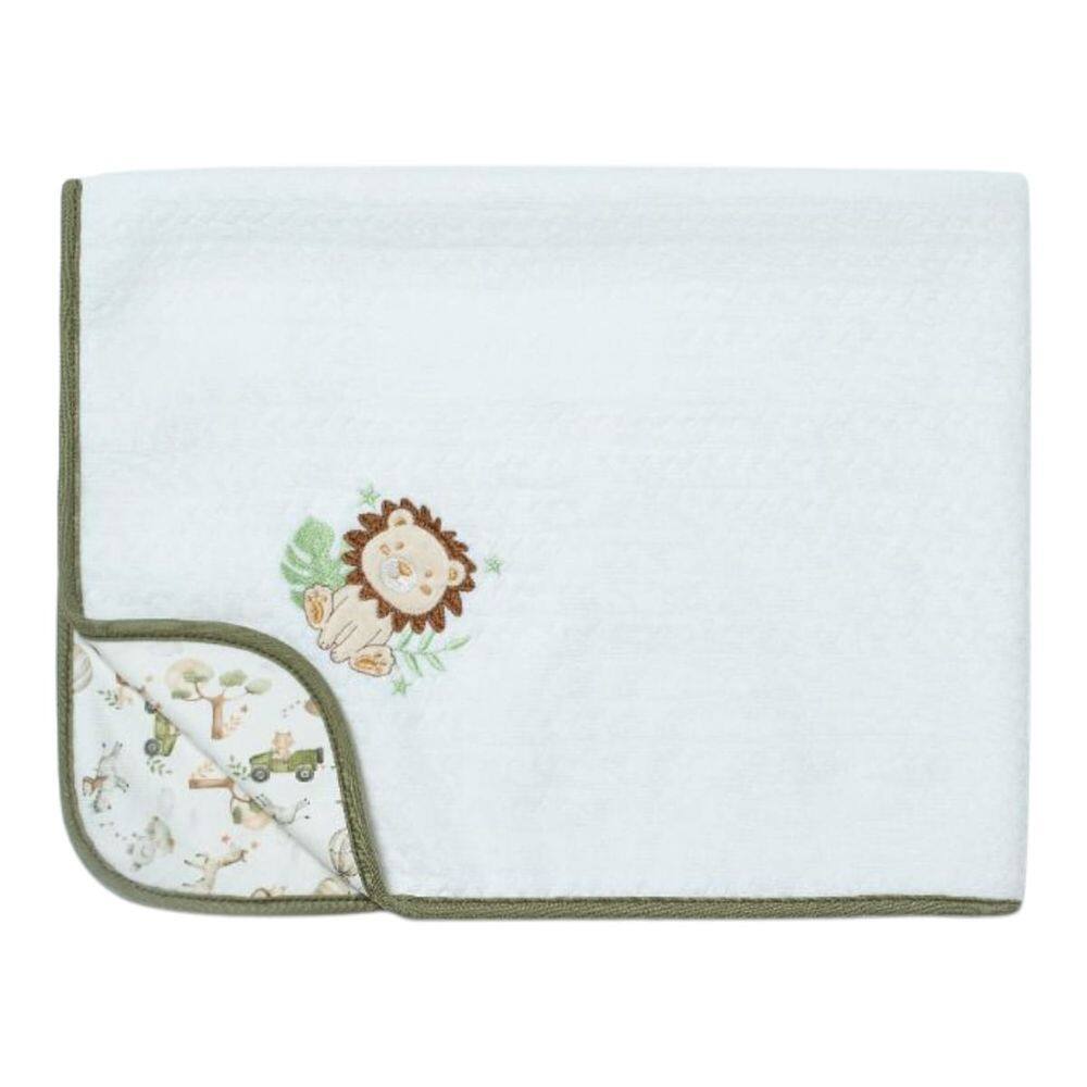 Manta para Bebê Malha Matelassê Big Friends Verde - Hug