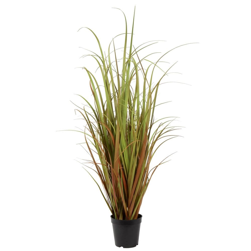 Planta artificial Vickerman 91cm Brown Grass com vaso preto