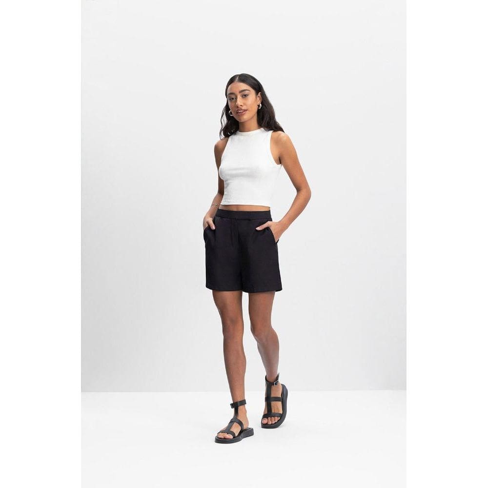 Blusa cropped feminina canelada Essendi