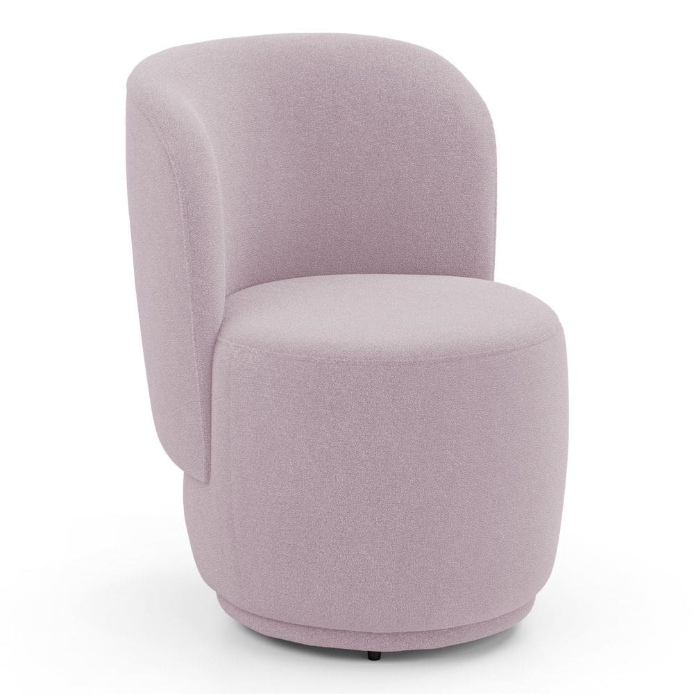 Poltrona Orgânica Decorativa Living Molly Bouclê Rosé - Abmaza