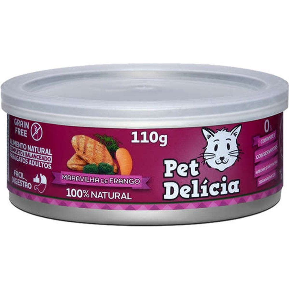 Pet Delicia Lata Gatos  Papinha 110 Gr