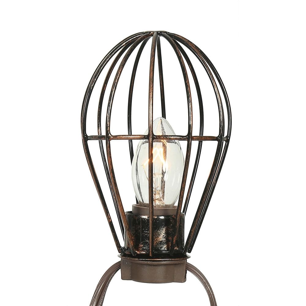 Luminária Vickerman 10Lt C7, lâmpada transparente com gaiola de cobre