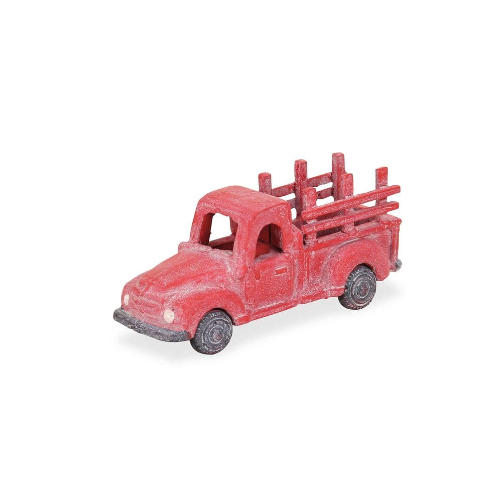 Caminhão de ferro fundido rústico Sculpture Cheung`s Red 25x9x11 cm