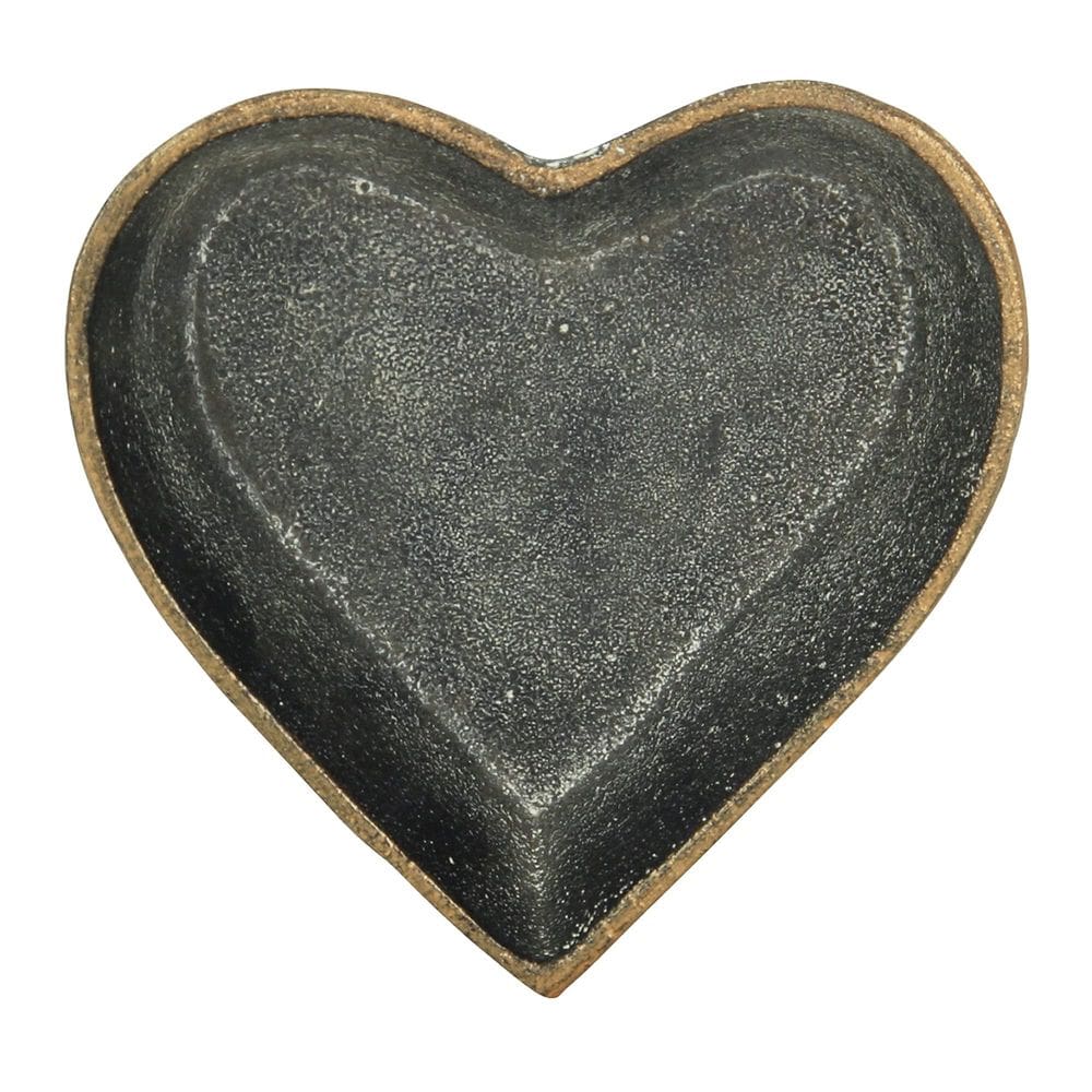 Decoração de casa Cheung`s Cast Iron Hearts Decoração de mesa preta