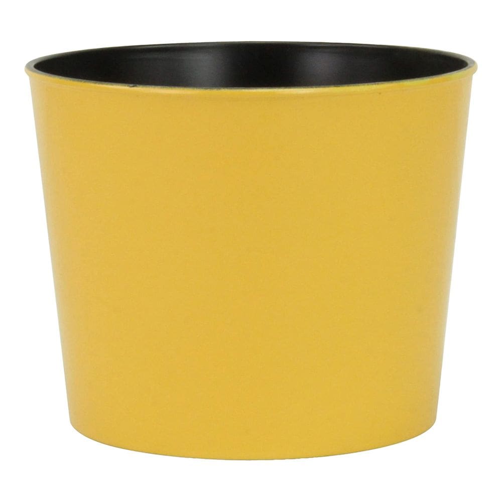 Planter Cheung`s 7” amarelo moderno redondo cônico