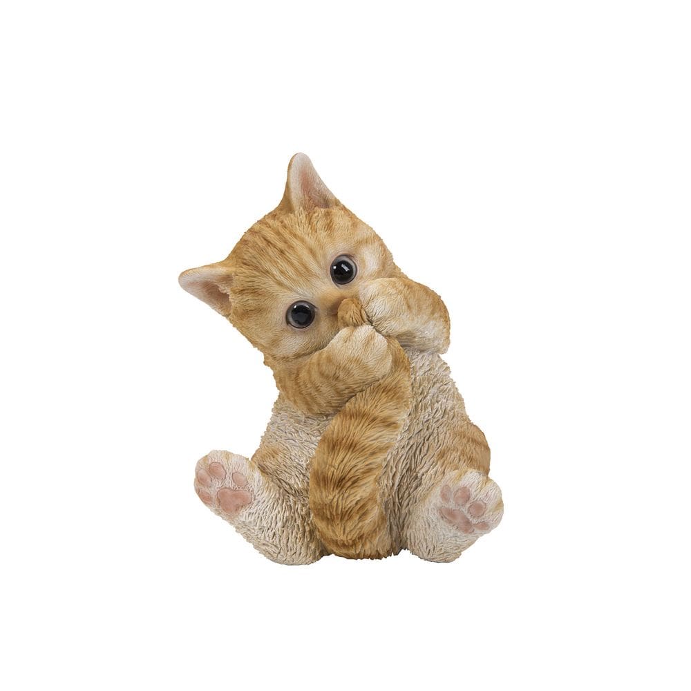 Figura de Acción de Gatito Atigrado Naranja Jugando - Hi-Line Gift Ltd.
