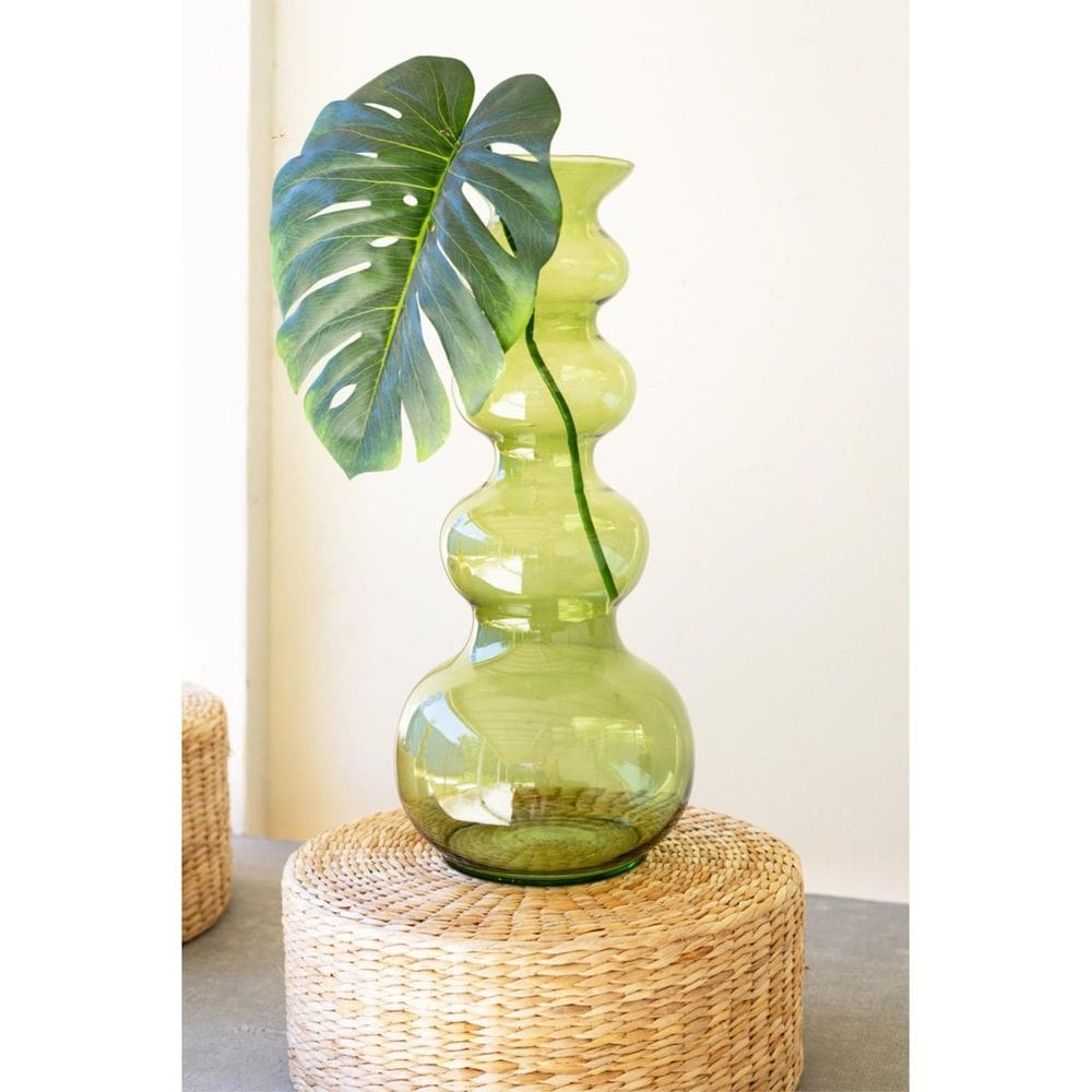 Vaso KALALOU Grande Bolha de Vidro Verde