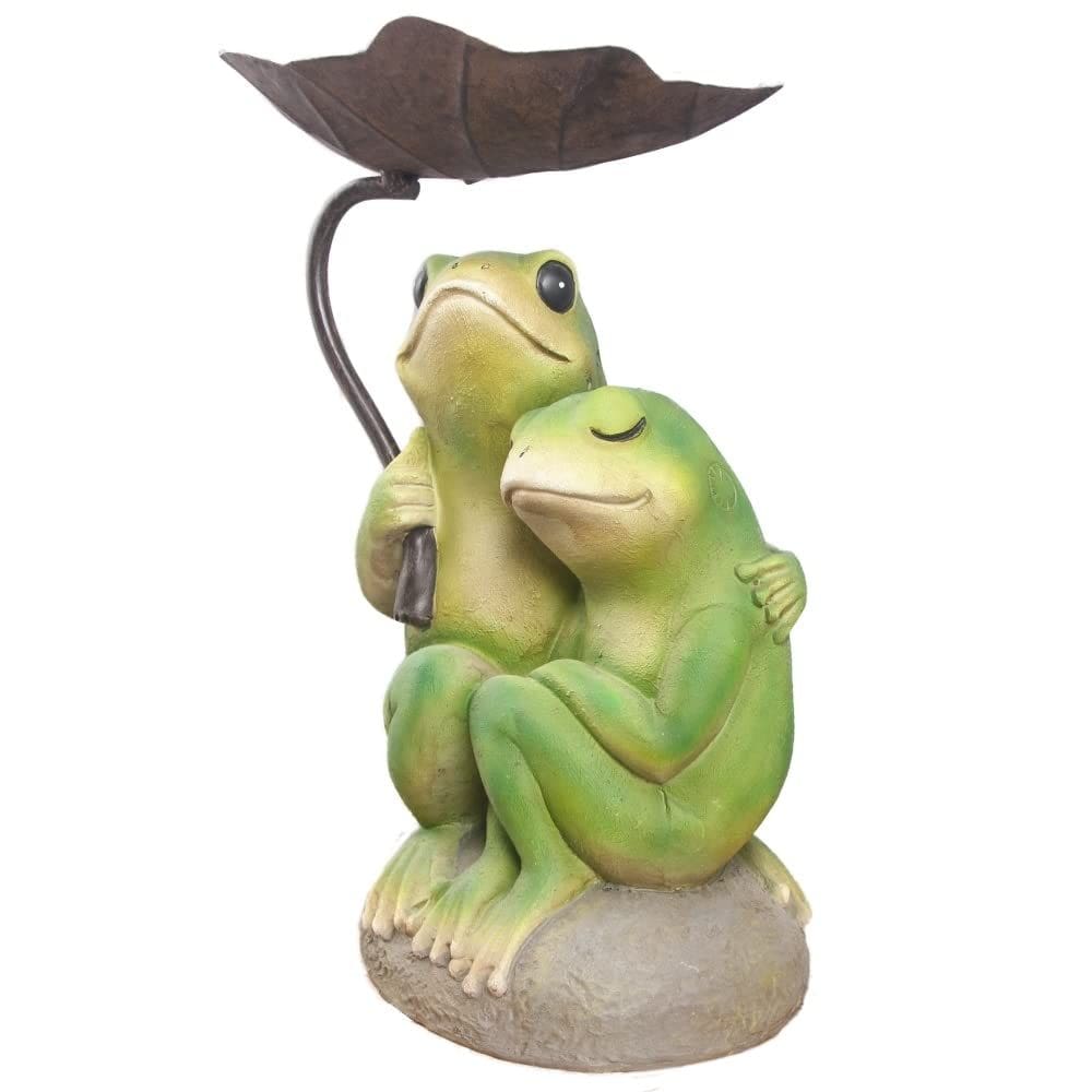 Estatueta Hi-Line Gift Ltd Frog Couple Under Umbrella