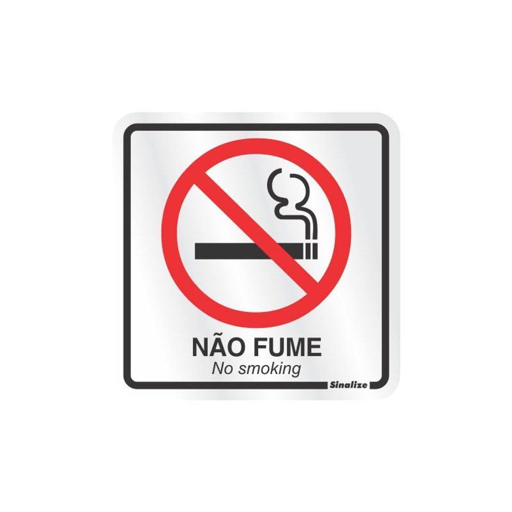 Placa de alumínio proibido fumar 120AB-SP Sinalize