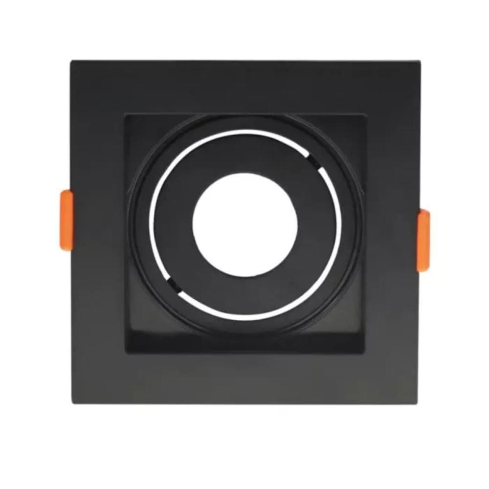 Spot Embut Quadrado Conecta Bella Abs Mini Dicroica Gu10 Pt