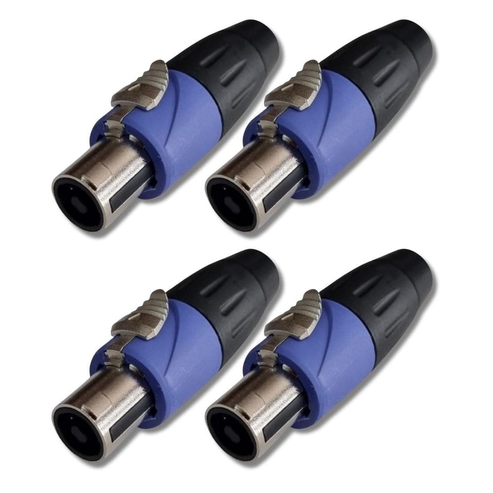 Kit 4 Plug Conector Speakon Reforçado 4 Pinos Soundking