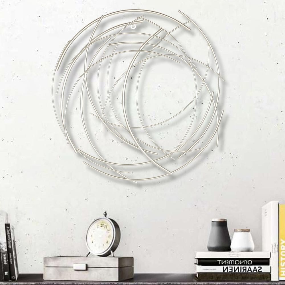 Arte de parede Cheung`s Denine Silver Abstract Round