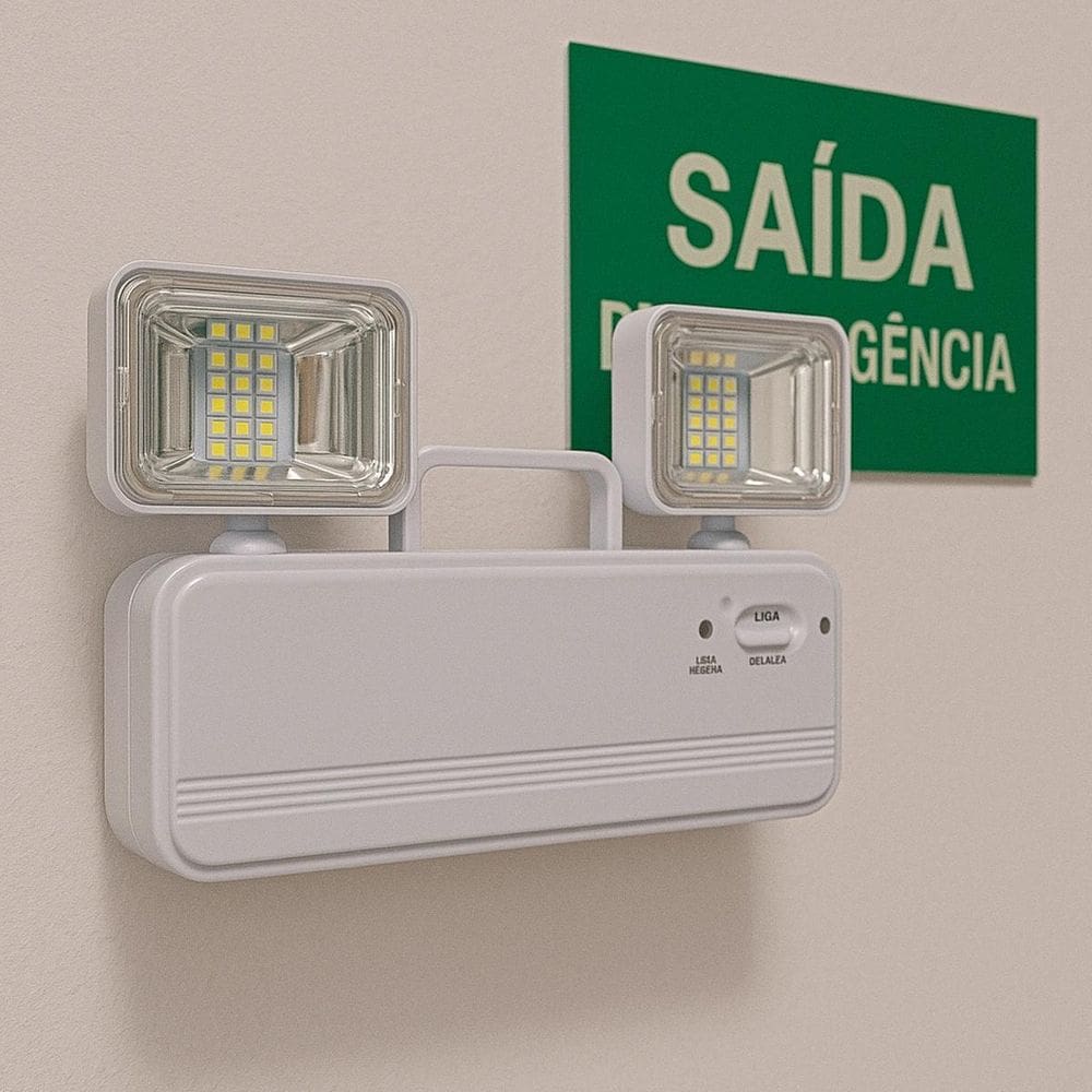 Luminária De Emergência Luz Para Escolas Luz Led