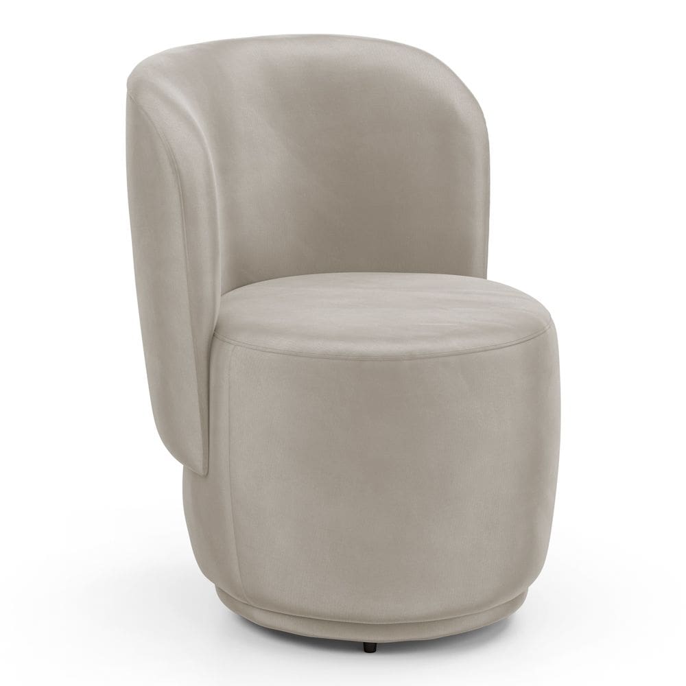 Poltrona Orgânica Decorativa Living Molly Veludo Bege - Abmaza