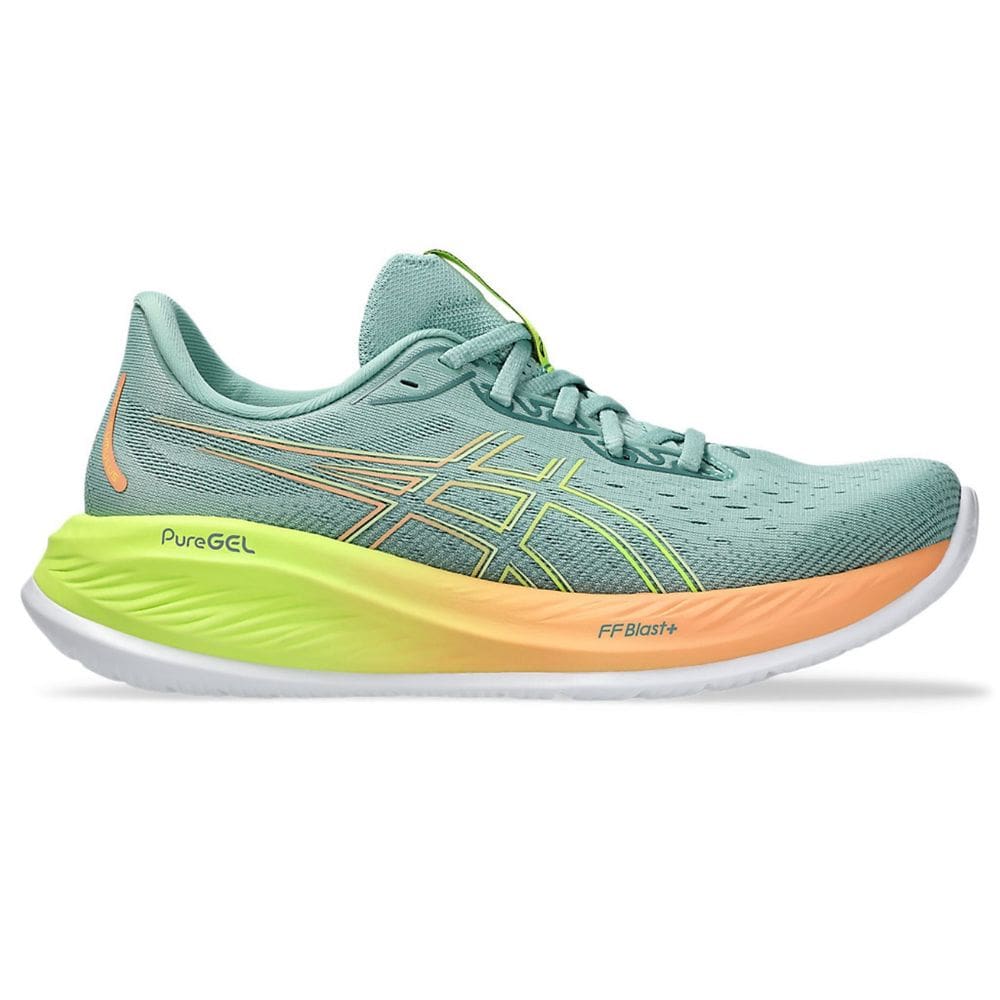 Tênis Asics Gel Cumulus 26 Paris Feminino - Verde Claro+Laranja