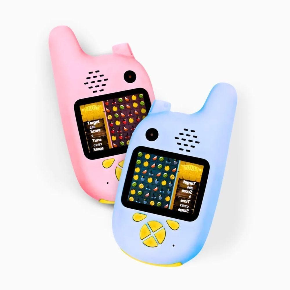 Walkie Talkie Infantil Com Câmera Digital Para Crianças - Par (azul E Rosa) - Bivolt